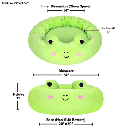FURVEO - Squishmallows Pet Bed Wendy The Frog, 60 Cm