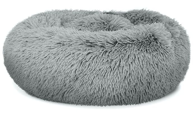 FURVEO - Universal plush bed for dogs and cats, 40 cm - light gray
