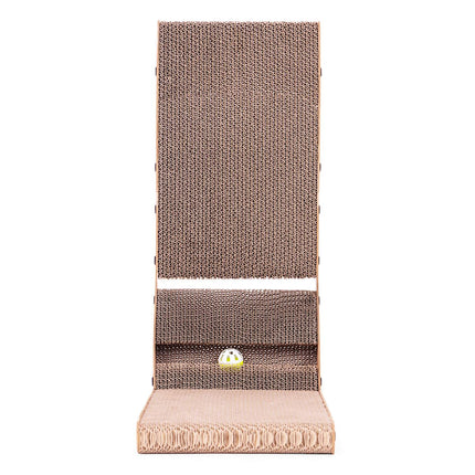 FURVEO - Cardboard Corner Cat Scratcher Bed med leketøy Petsi