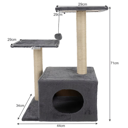 FURVEO - Kattetre 71cm grå Purlov 21712