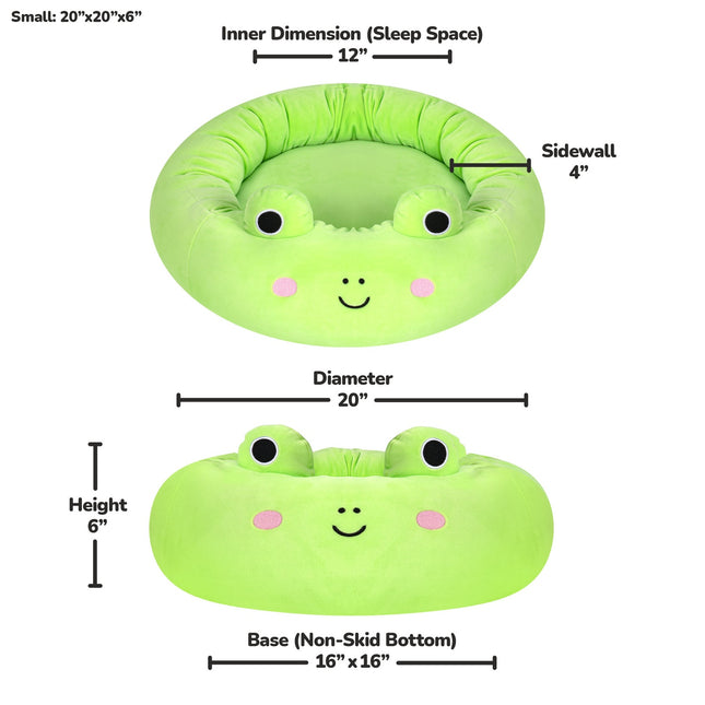 FURVEO - Squishmallows Pet Bed Wendy The Frog, 50 Cm