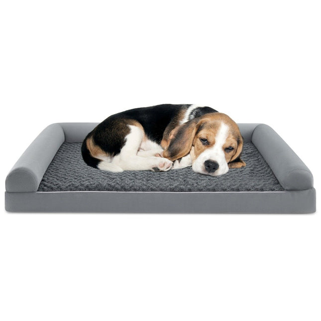 PAWROOM - Orthopedic Dog Bed XL, Grey - Joint Support, Non-Slip