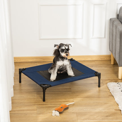 PAWROOM - Hundeseng Hundeseng Utendørs Katteseng Kjæledyrseng Soveplass Stål 600D Oxford Stoff Blå 76,2 X 61 X 18 Cm