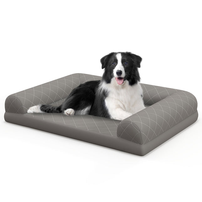 PAWROOM - Orthopedic Dog Bed, Medium, Egg Crate Foam, Gray