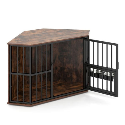 PAWROOM - Hjørnemøbler til hundebur, 114x60x68 cm, justerbar mater