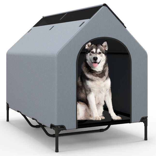PAWROOM - Forhøyet hundehus og seng, vanntett, 84x132x114 cm