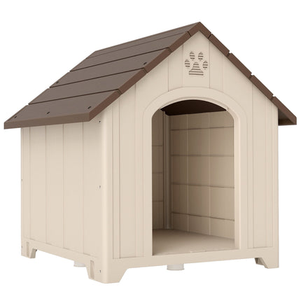 PAWROOM - Weatherproof Dog House 88 x 79 x 89 cm, Raised Floor