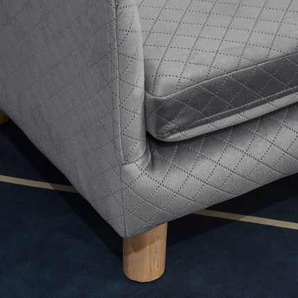 PAWROOM - Hundesofa Velvet Touch Pet Sofa For Små Hunder Opptil 8 Kg, Med Treben, Grå, 64X45X36Cm