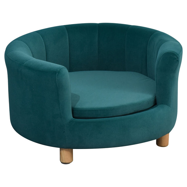 PAWROOM - Elegant dog bed sofa with soft cover and wooden legs