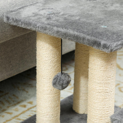 PAWROOM - Kjæledyrtrapp, 3 trinn, 54 cm, klorestolper i sisal
