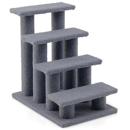 PAWROOM - Dyretrapper klatretre kattetrapper for katter opp til 25 kg 61 x 41 x 60 cm grå