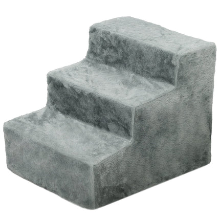 PAWROOM - Pet Stairs 3-Step Plush Look, cats and small dogs, 5 kg