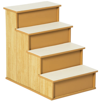 PAWROOM - Pet Stairs for Dogs/Cats, 4 Steps, MDF, Up to 30 kg