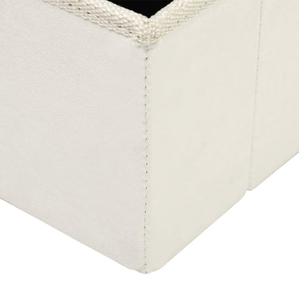 PAWROOM - Pet Stairs Sammenleggbare Kattetrapper/Hundetrapper Med 3 Trinn Og Oppbevaringsplass, For Katter Og Hunder, Mdf, Hvit, 40X54X48Cm