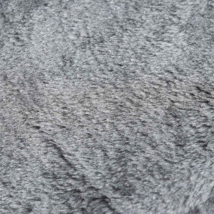 PAWROOM - Pet stairs 4-step dog ramp, plush cover, grey, 60x35x44 cm