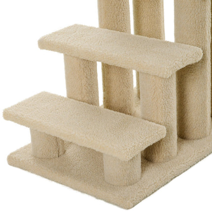 PAWROOM - Dyretrapper Hunder Katter 4-Trinns Plysj Beige 63,5X43X60Cm