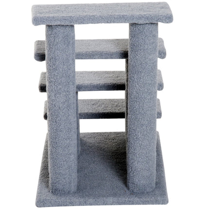 PAWROOM - Dyretrapp Kattetrapp Hundetrapp Trapp For Katter Og Hunder 4 Trinn Grå 63,5X43X60Cm