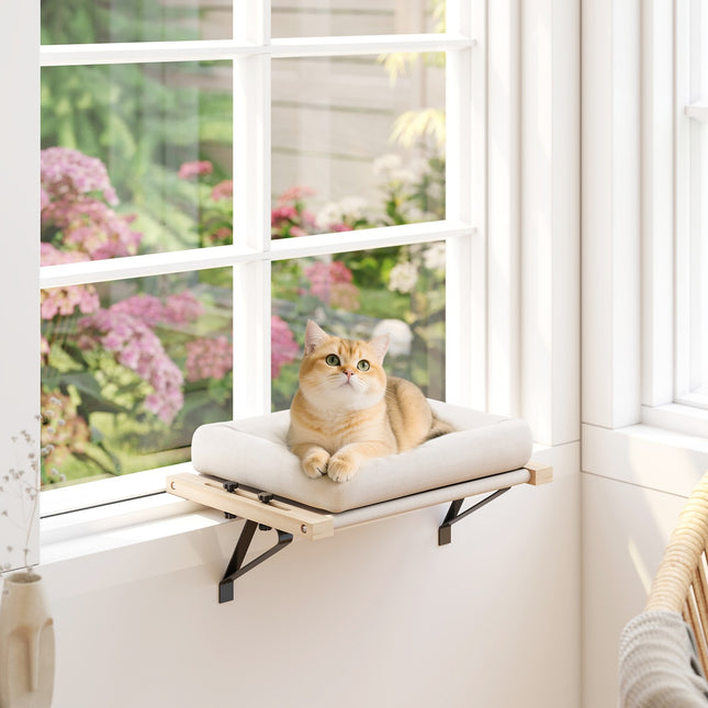 PAWROOM - Kattehus for vinduskarmer og varmeovner, pute, treramme