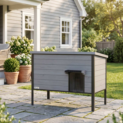 PAWROOM - Outdoor Cat House, Weatherproof, Easy Clean, 85x55x70 cm