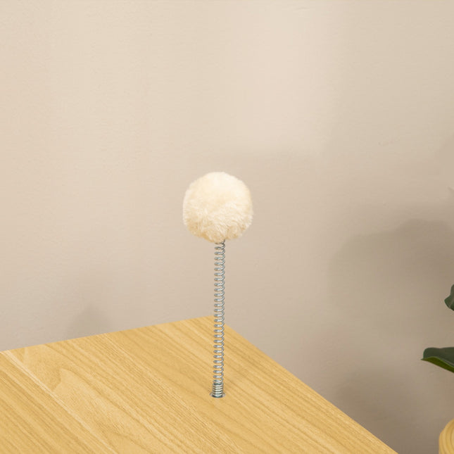 PAWROOM - Kattehus I Tv-Design, Lekeball Og Pute Inkludert, Kattekurv, Eik/Beige/Hvit, 50X28X43Cm