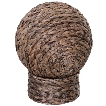 PAWROOM - Rattan Cat Basket Koselig Kattehule Med Pute, Kjæledyrseng Laget Av Vannhyasint, Mørkebrun, 42X33X52Cm