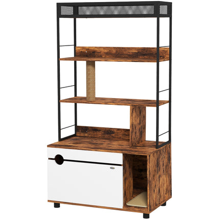 PAWROOM - Cat cabinet with shelf and scratching post