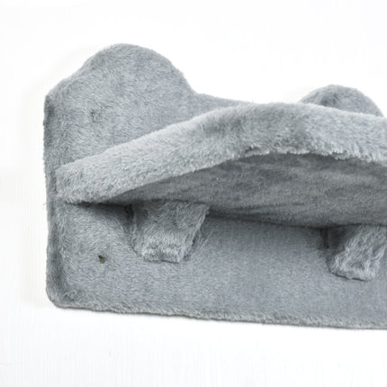 PAWROOM - Katteklatrevegg 4 stykker, klatrekatte skrapestolpe med kattetrapp, hengekøye, hoppeplattform, veggskrapestolpe, veggkattemøbler, opptil 5 kg