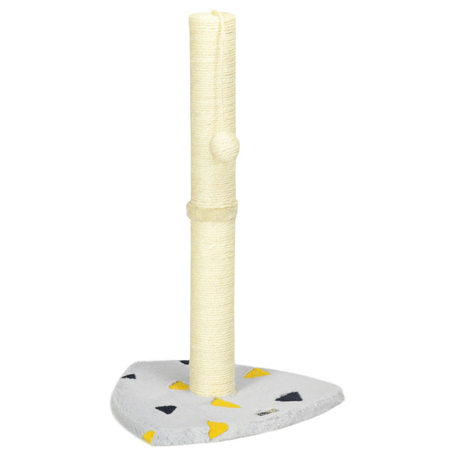 PAWROOM - Cat scratching post, 62 cm jute with ball - light grey/beige