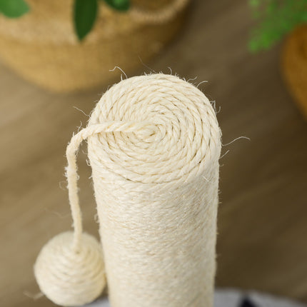 PAWROOM - Cat scratching post, 62 cm jute with ball - light grey/beige