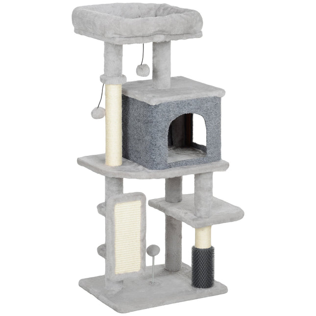 PAWROOM - Cat Tree with Sisal Posts and Plush Bed, 104 cm