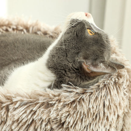 PAWROOM - Cat tree with bed - 87 cm high, sisal, for cats up to 6 kg