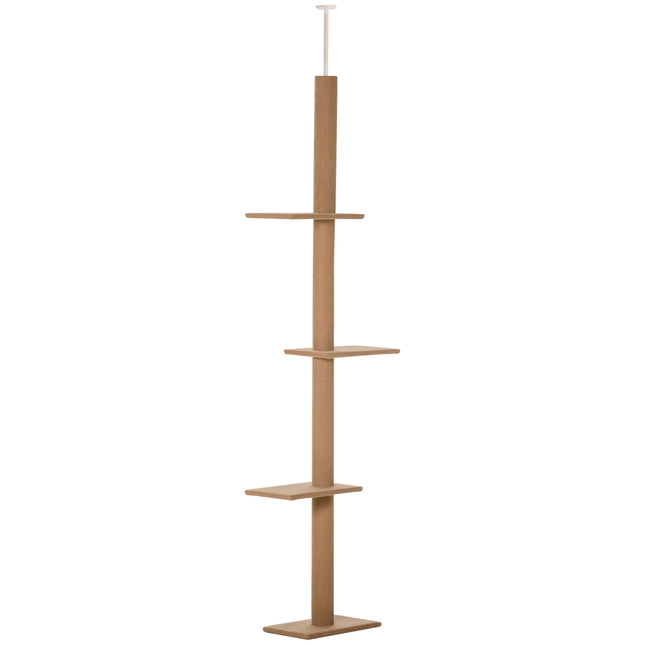 PAWROOM - Adjustable Cat Scratching & Climbing Tree, light brown