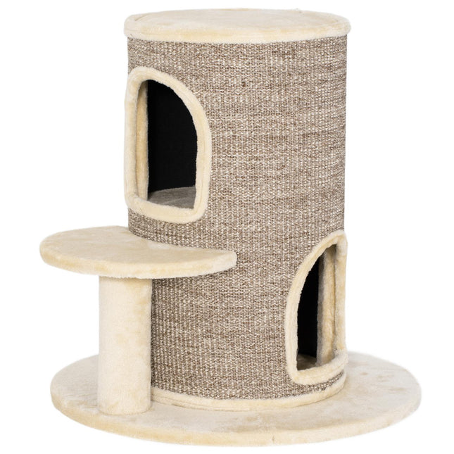 PAWROOM - Kloetre med 2 nivåer, hoppeplattform, beige