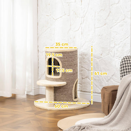 PAWROOM - Kloetre med 2 nivåer, hoppeplattform, beige