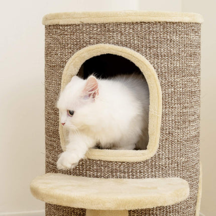 PAWROOM - Kloetre med 2 nivåer, hoppeplattform, beige
