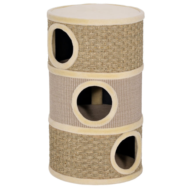 PAWROOM - Cat Tower, 79cm, 3-Level Sisal Scratching Post