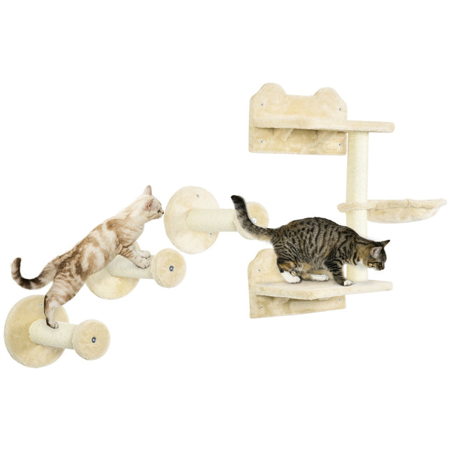 PAWROOM - Cat tree with hammock, climbing wall and scratching posts