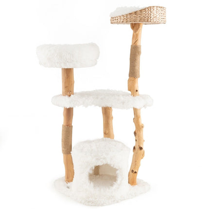 PAWROOM - 124 cm tre kattetre med jute skrapestolper