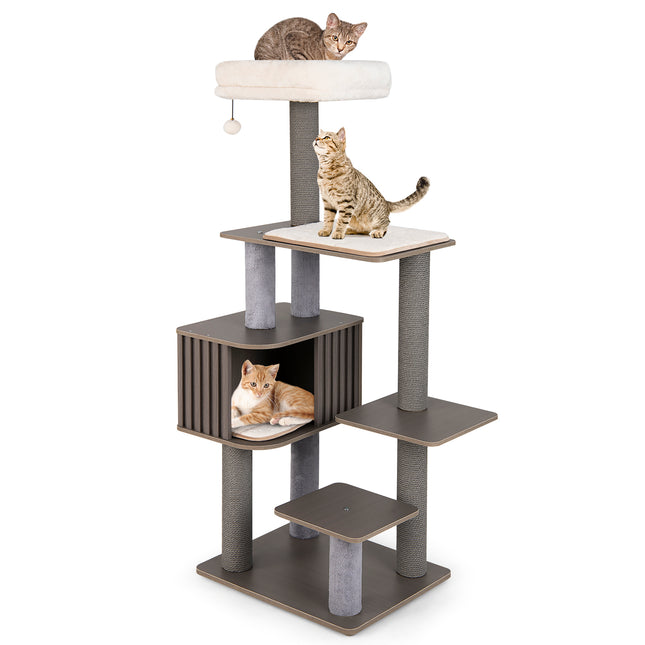 PAWROOM - 151 cm kattetre med leilighet, skrapestolper og leker