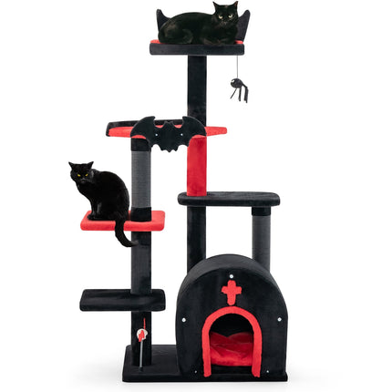 PAWROOM - Gothic kloretre, 134 cm, plattformer og klorestativer
