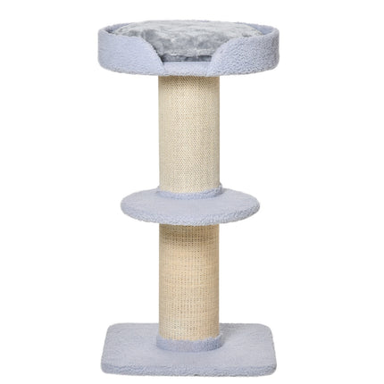 PAWROOM - Light Blue Sisal Cat Play Tree, 91cm, 30kg Capacity
