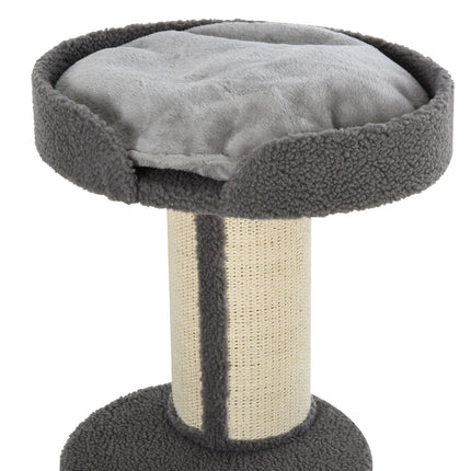 PAWROOM - Kløestolper for katter, bæreevne 30 kg, skrapestolpe med plattform, stall, sisal, grå
