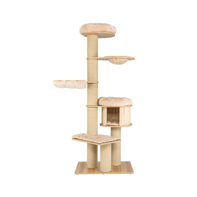 PAWROOM - 191 cm klotre i tre med hengekøye og hule