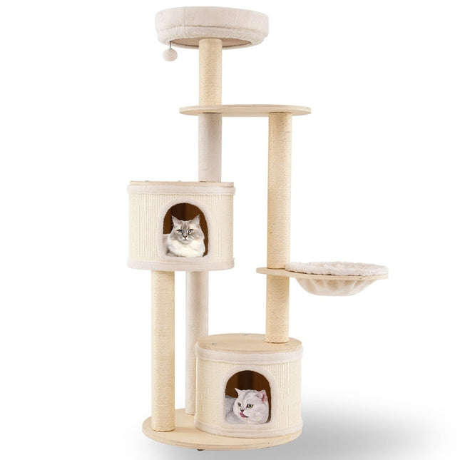 PAWROOM - Kloetre med 2 hus, kurv, sisalstolper, 152 cm