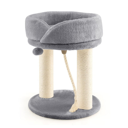 PAWROOM - Cat tree cat skrapestolpe med mykt sete sisal tårn for katter grå