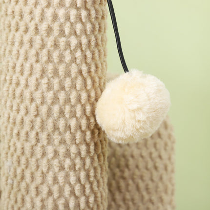 PAWROOM - Cat scratching post, 54 cm sisal, cream white with play ball