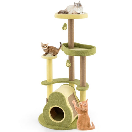 PAWROOM - Flernivås klatretre med privat leilighet, 59x59x125 cm