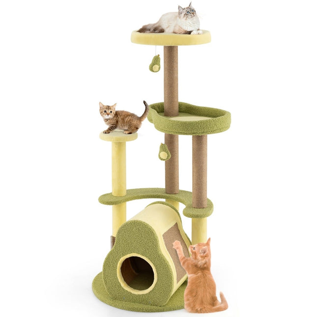 PAWROOM - Flernivås klatretre med privat leilighet, 59x59x125 cm