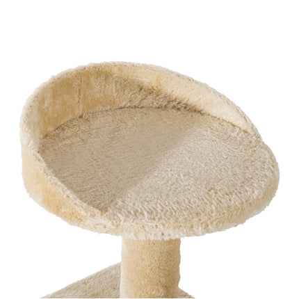 PAWROOM - Skrapestolpe Med Sisal-Søyler, Katteskrapestolpe, Katteklatre, Kattetre, Beige, 50 X 50 X 100 Cm