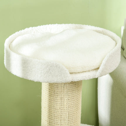 PAWROOM - Cat Tree with Bed, 91cm, Lambswool, Cream